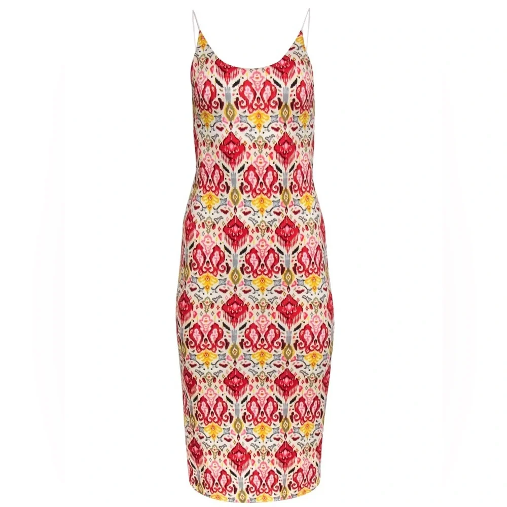 Alice + Olivia Delora Silk Blend Midi Dress — NWT Size 6, Effortless Statement - Picture 11 of 13